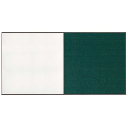 United Visual Products Enclosed Corkboard, 1 Door, 60"x36", 4" Fra UV3410-SATIN-FORBO